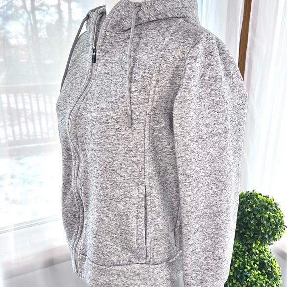 FIGS Essential Full-Zip Hoodie Jacket Heather Gray Size Medium - Picture 6 of 16